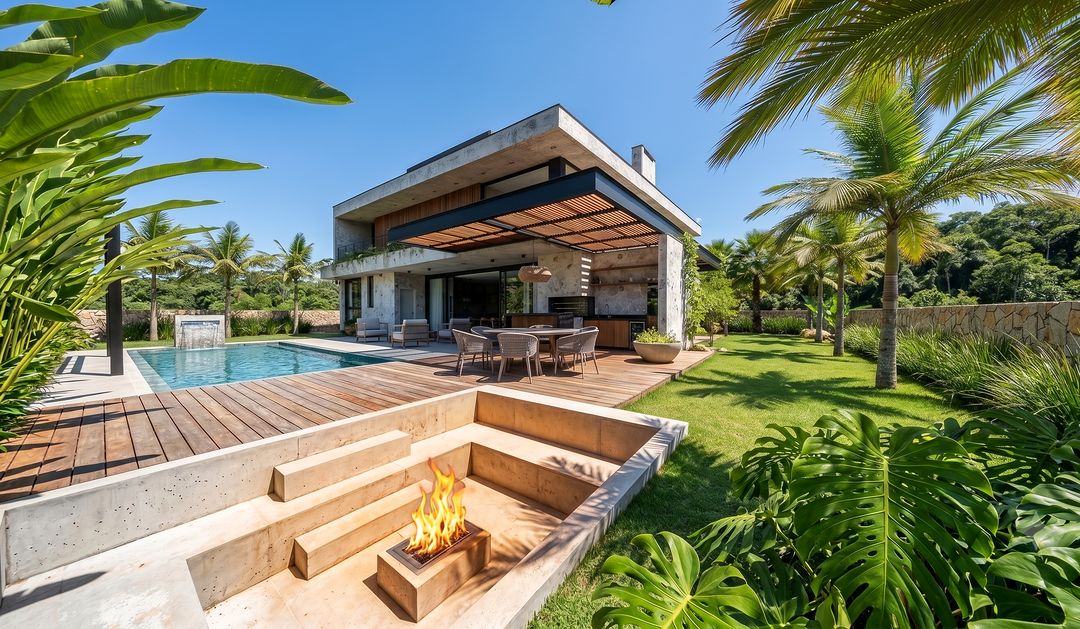 Área de lazer de um projeto da DUC Arquitetura