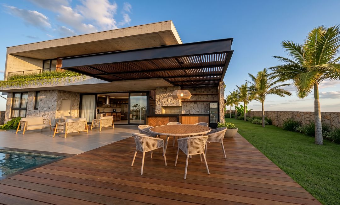 Área de lazer de um projeto da DUC Arquitetura