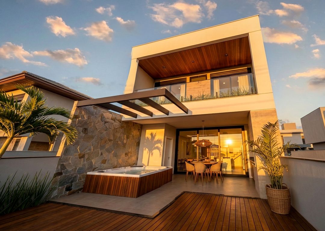 Área de lazer de um projeto da DUC Arquitetura